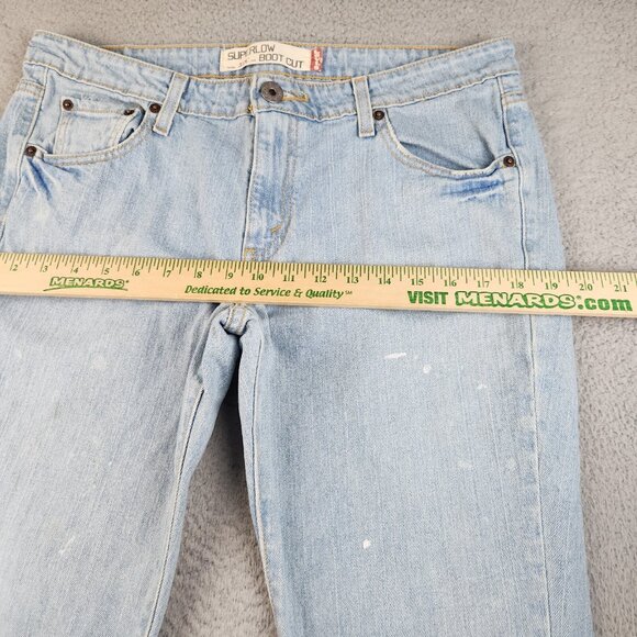 Levi's 518 Superlow Bootcut Jeans Women's 13M Flared Stretch Denim Pants - Picture 4 of 15